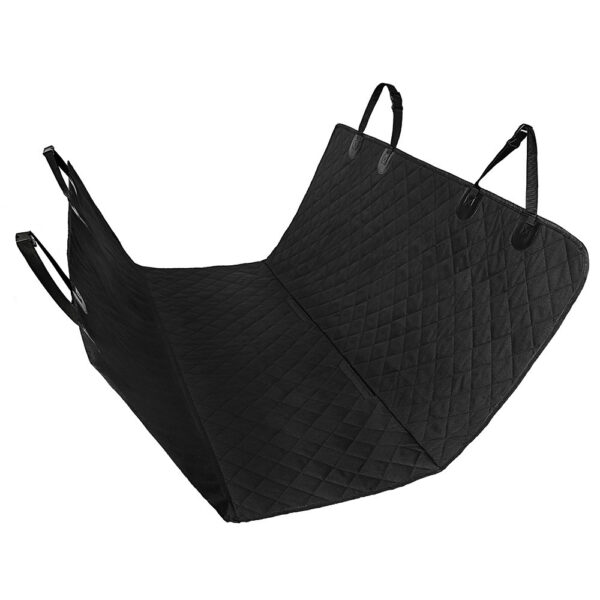Waterproof Dog Car Seat Hammock with Mesh View & Pocket – Back Seat Protector for Pet Travel