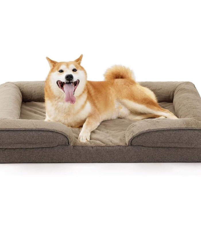 Large Dog Orthopedic Dog Sofa Supportive Foam Pet Mattress Washable And Removable Cover Egg Cell Foam Waterproof Lining Multiple Colors And Sizes Available