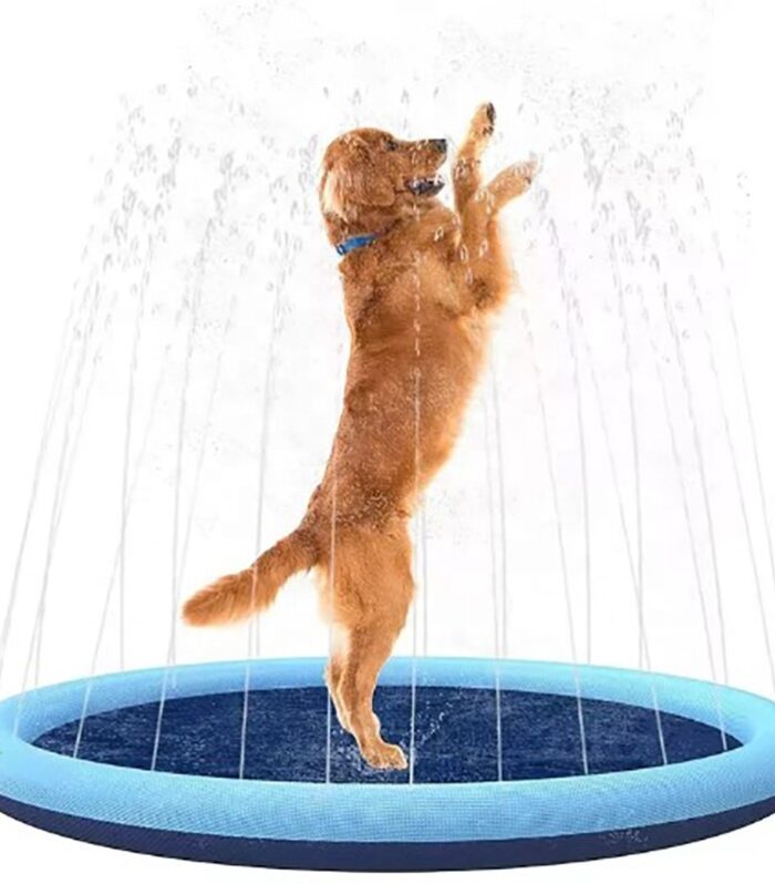 Dog Sprinkler Outdoor Toys Dog Swimming Mat Anti-Slip Dog Pool Splash  Pad